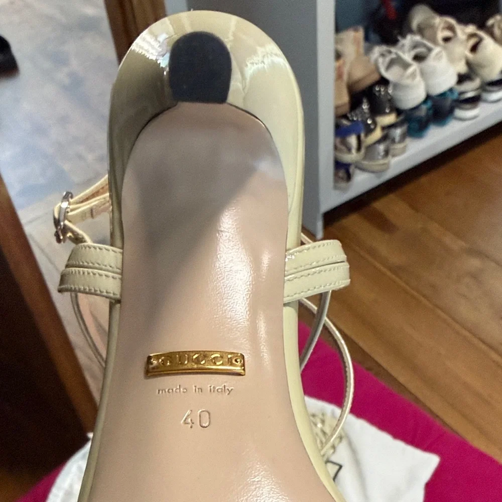 Gucci Beige Strappy Heels - Picture 2 of 5